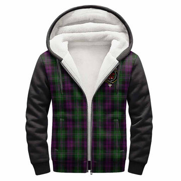 Wilson Tartan Accent Sherpa Hoodie with Family Crest