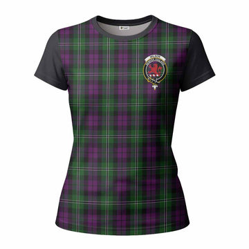 Wilson Tartan Accent Women T shirt with Family Crest