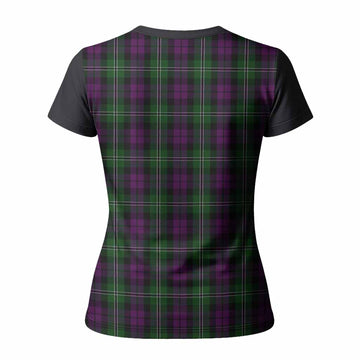 Wilson Tartan Accent Women T shirt with Family Crest