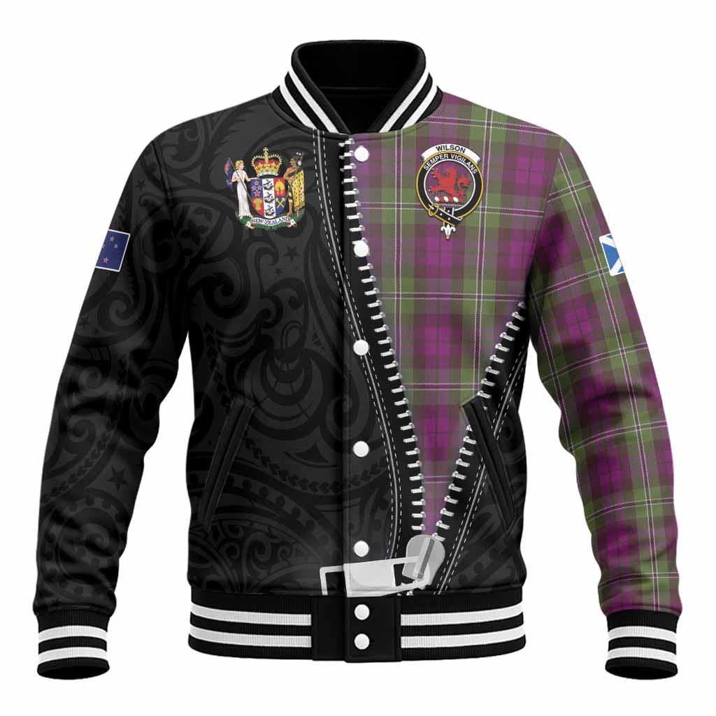 Wilson Tartan Baseball Jacket New Zealand Pattern Unique Zipper Stylized