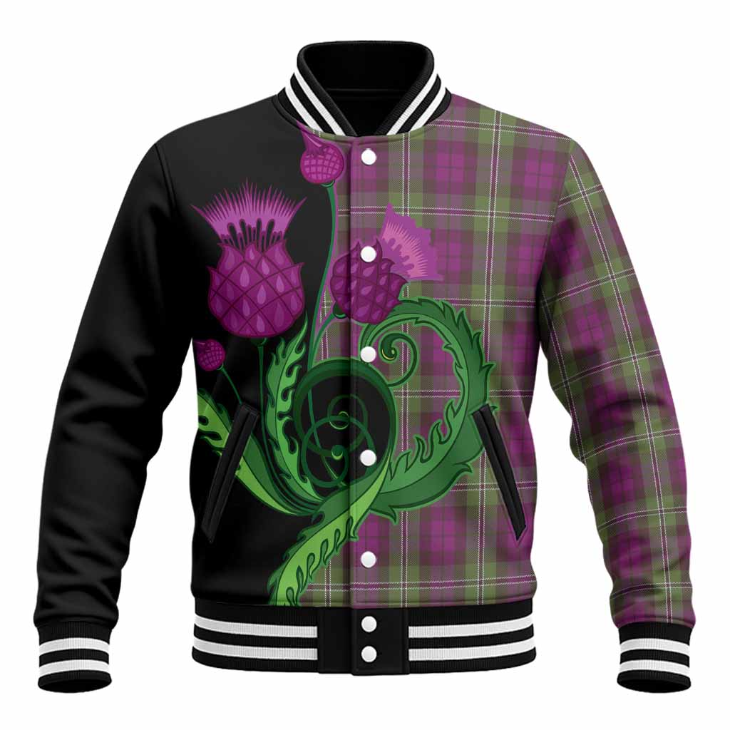 Wilson Tartan Baseball Jacket Traditional Scottish Thistle