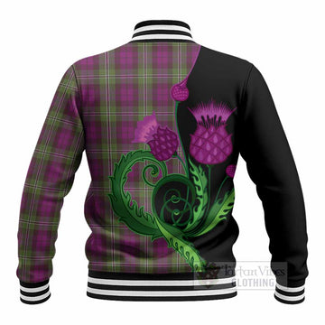 Wilson Tartan Baseball Jacket Traditional Scottish Thistle