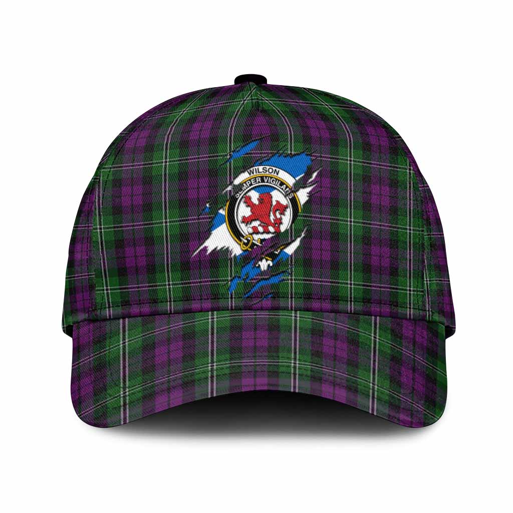 Wilson Tartan Classic Cap with Family Crest In Me Style