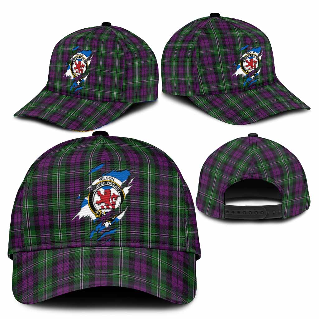 Wilson Tartan Classic Cap with Family Crest In Me Style