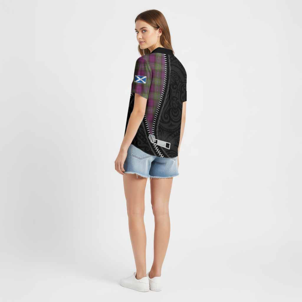 Wilson Tartan Cotton Hawaiian Shirt New Zealand Pattern Unique Zipper Stylized