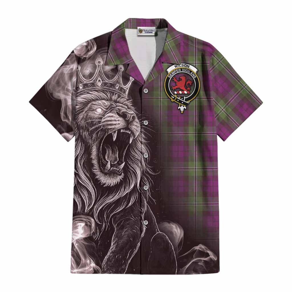 Wilson Tartan Cotton Hawaiian Shirt Roaring Lion Heritage