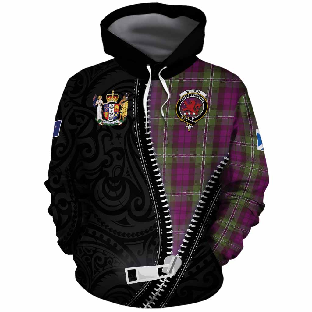 Wilson Tartan Cotton Hoodie New Zealand Pattern Unique Zipper Stylized