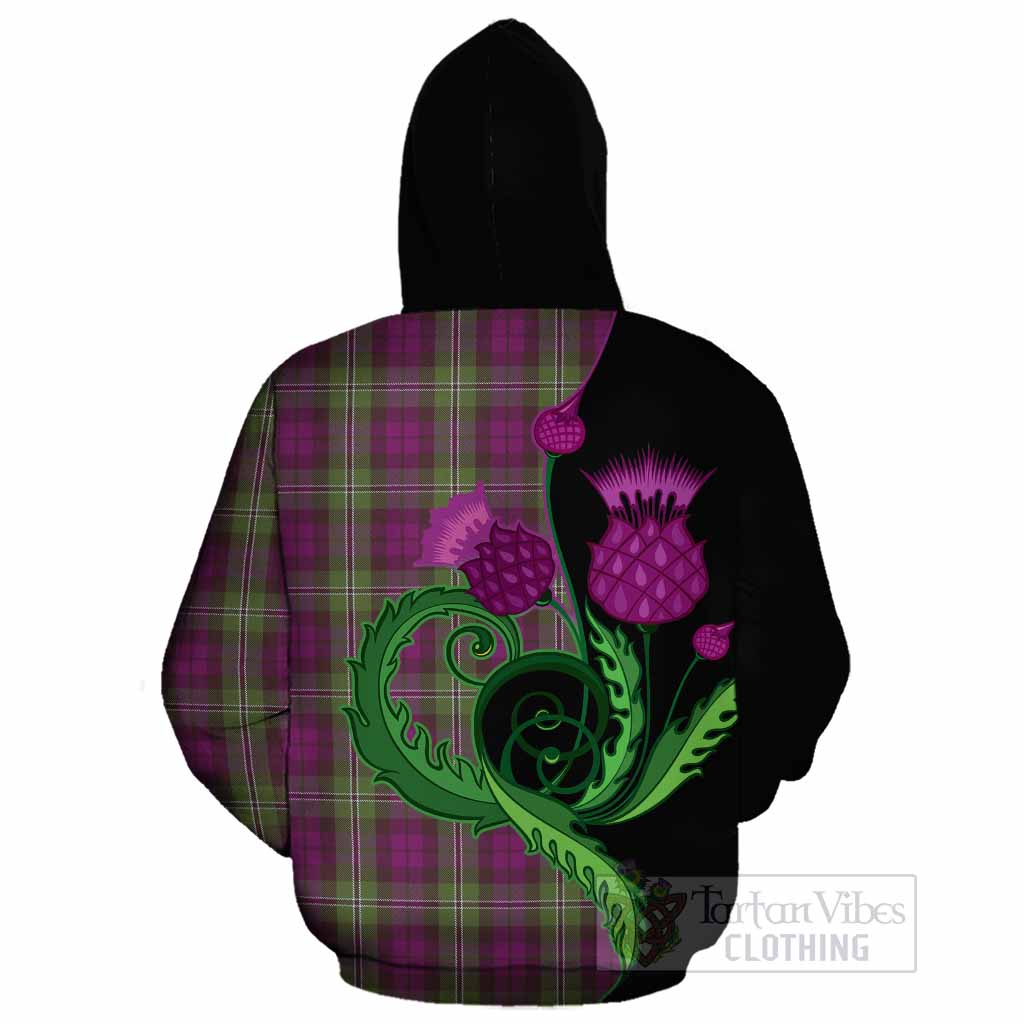 Wilson Tartan Cotton Hoodie Traditional Scottish Thistle
