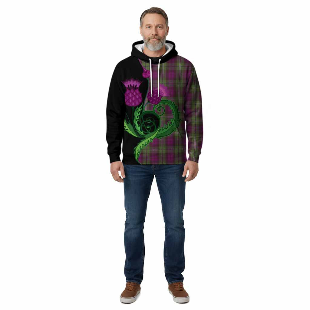 Wilson Tartan Cotton Hoodie Traditional Scottish Thistle