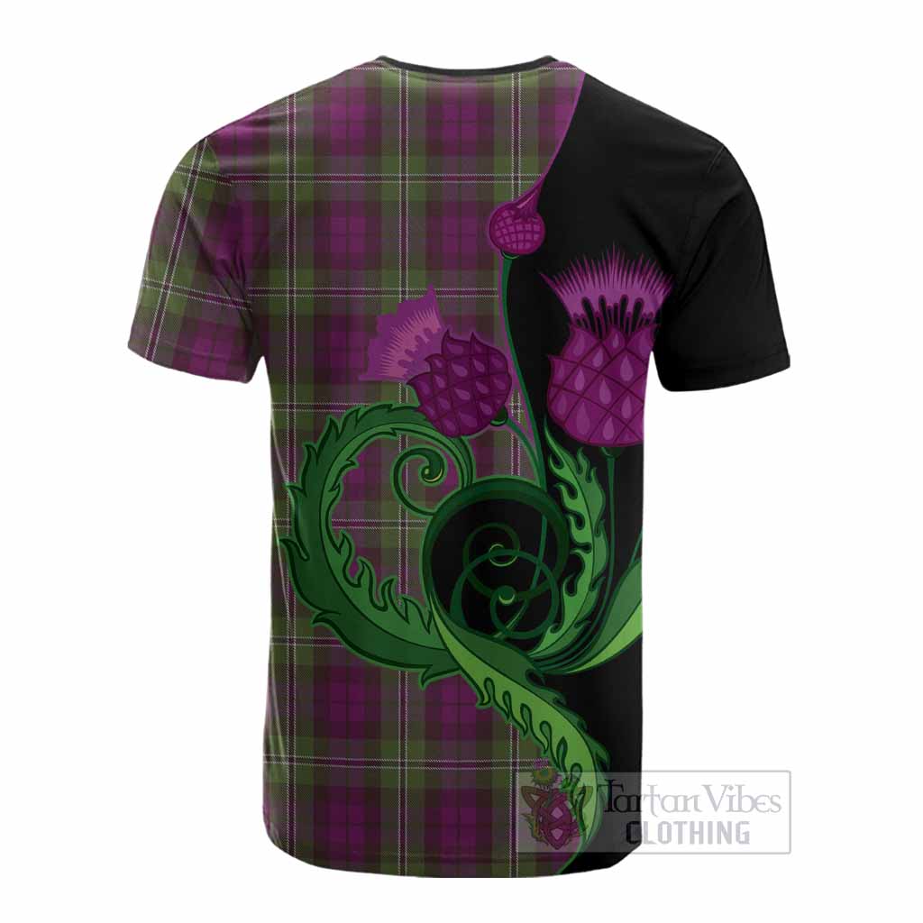 Wilson Tartan Cotton T-shirt Traditional Scottish Thistle