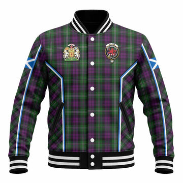 Wilson Tartan Crest Baseball Jacket Scotland Coat of Arm Flag Style - Tartan Vibes Clothing