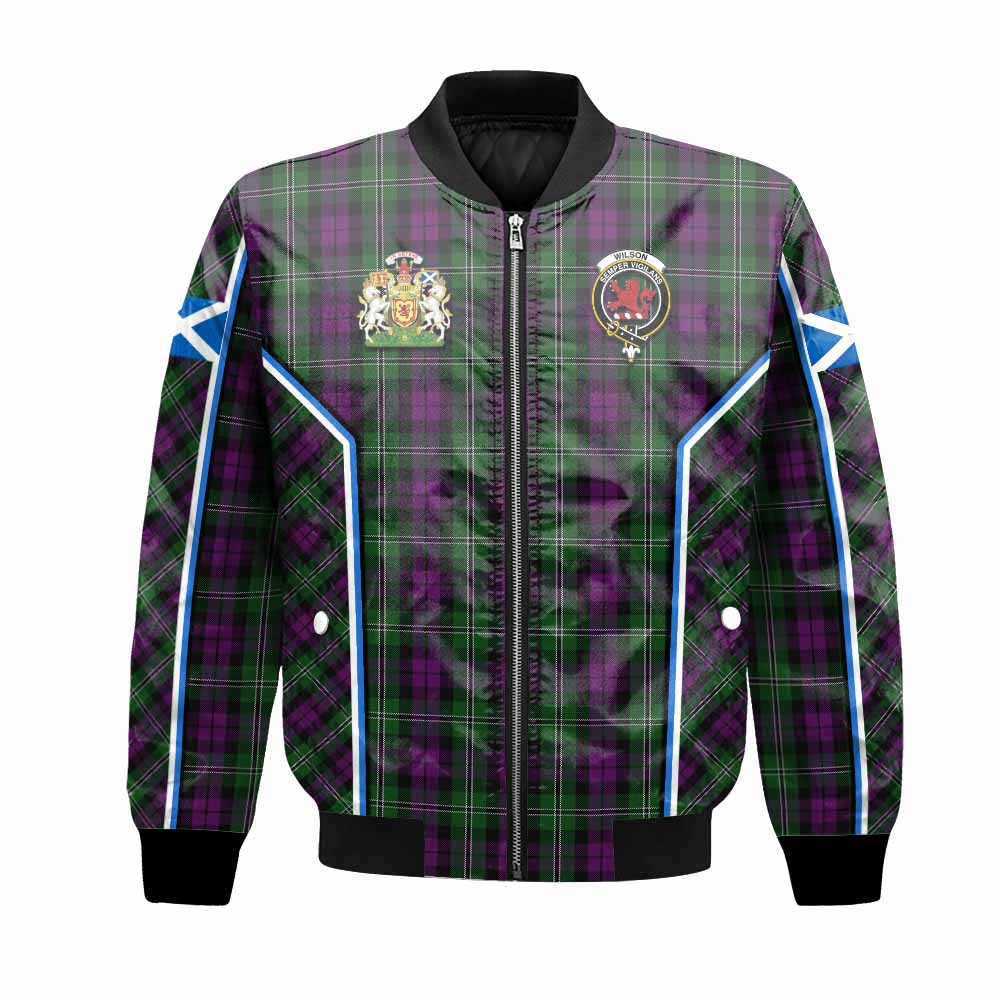 Wilson Tartan Crest Bomber Jacket Scotland Coat of Arm Flag Style - Tartan Vibes Clothing