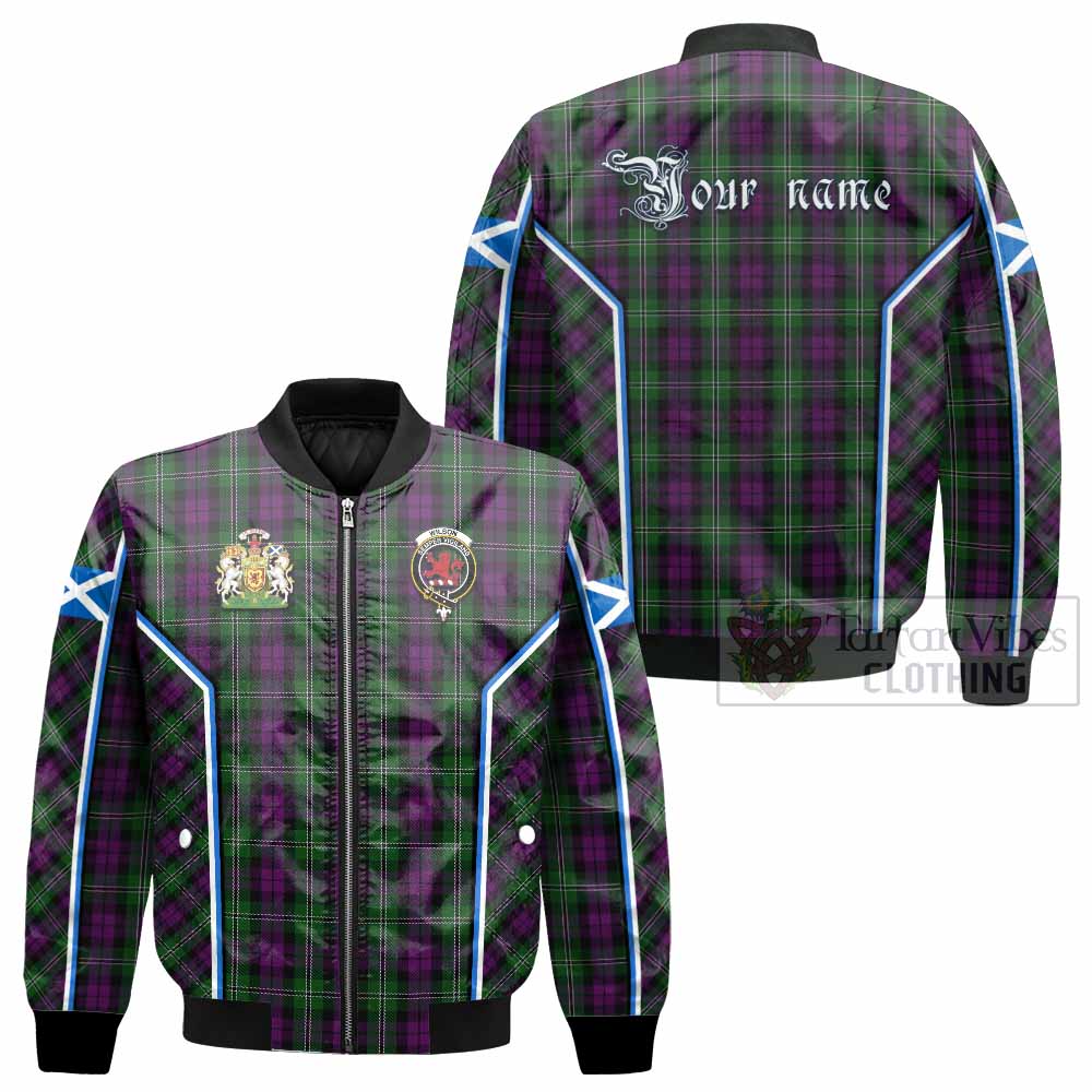 Wilson Tartan Crest Bomber Jacket Scotland Coat of Arm Flag Style - Tartan Vibes Clothing