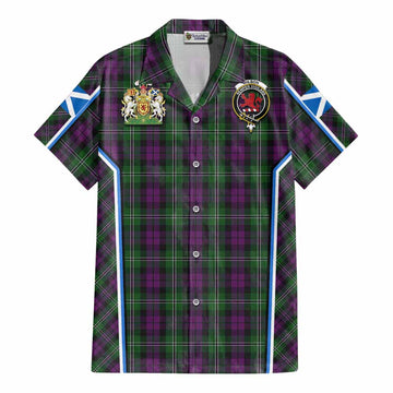 Wilson Tartan Crest Cotton Hawaiian Shirt Scotland Coat of Arm Flag Style - Tartan Vibes Clothing