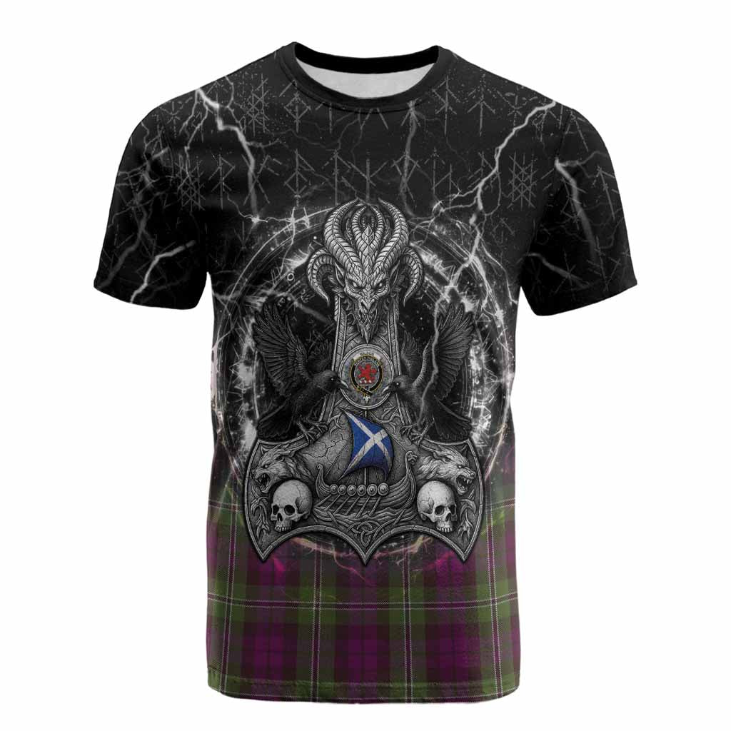 Wilson Tartan Crest Cotton T-shirt Celtic Odin's Raven Legacy