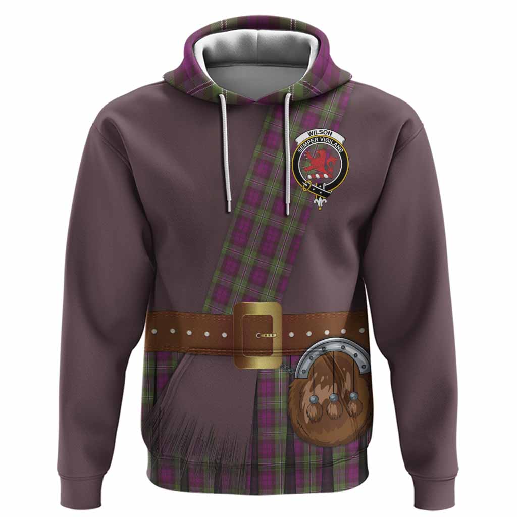 Wilson Tartan Crest Hoodie Kilt Costume Style