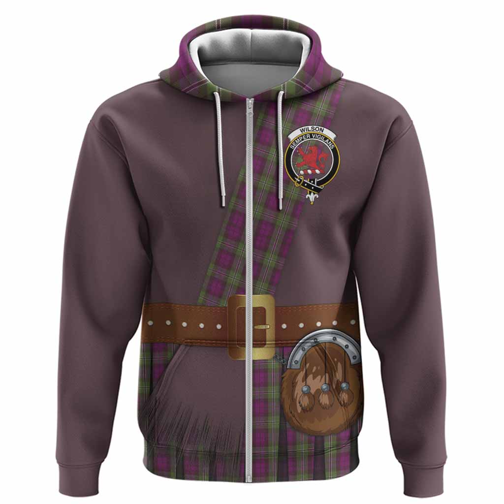 Wilson Tartan Crest Hoodie Kilt Costume Style