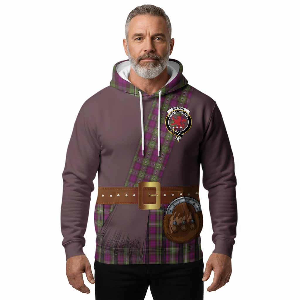 Wilson Tartan Crest Hoodie Kilt Costume Style