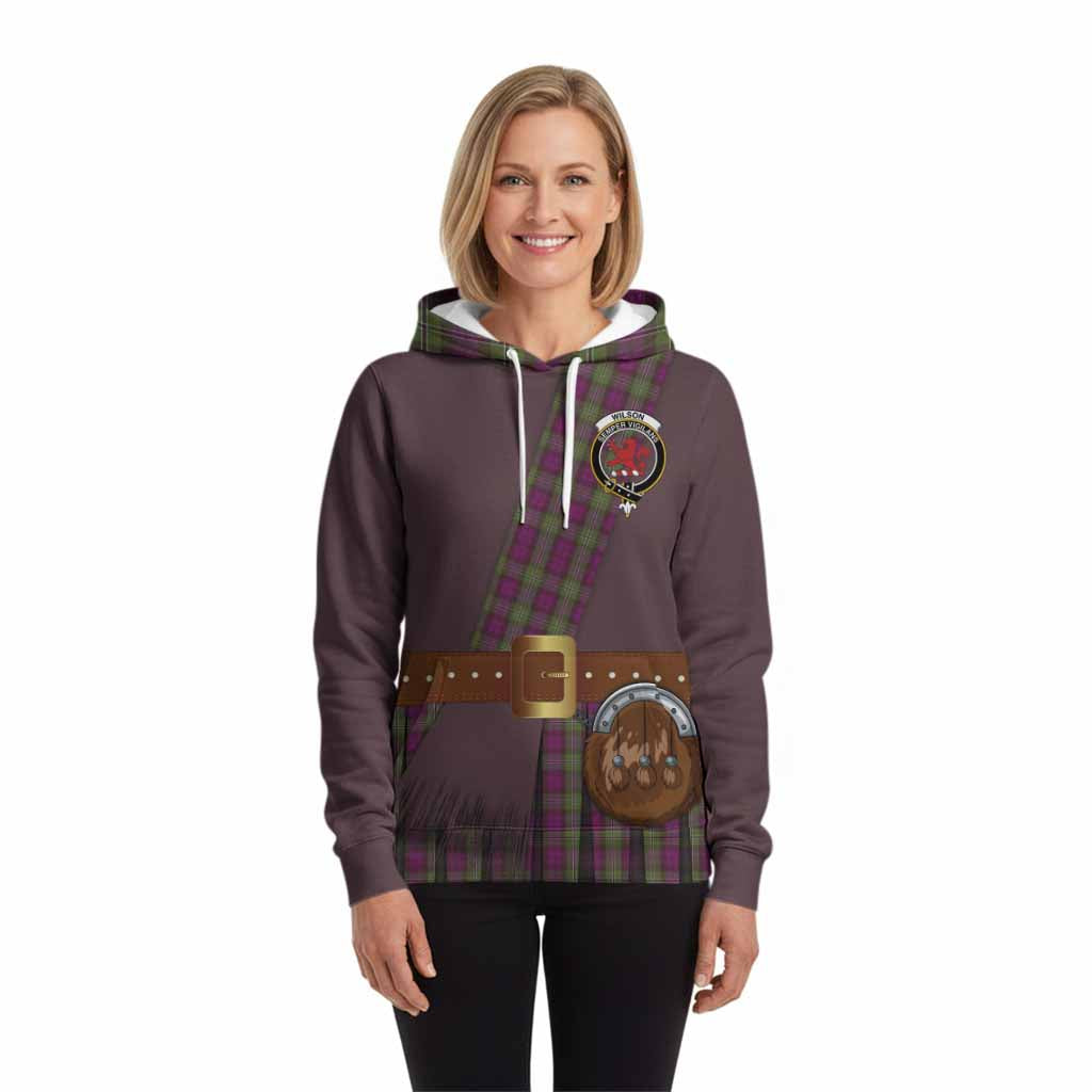 Wilson Tartan Crest Hoodie Kilt Costume Style