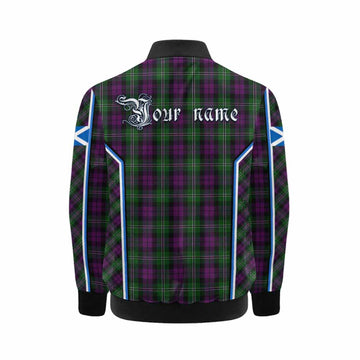 Wilson Tartan Crest Kid Bomber Jacket Scotland Coat of Arm Flag Style - Tartan Vibes Clothing