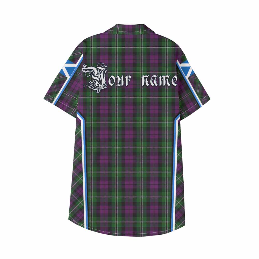 Wilson Tartan Crest Kid Hawaiian Shirt Scotland Coat of Arm Flag Style - Tartan Vibes Clothing