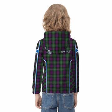 Wilson Tartan Crest Kid Hoodie Scotland Coat of Arm Flag Style - Tartan Vibes Clothing