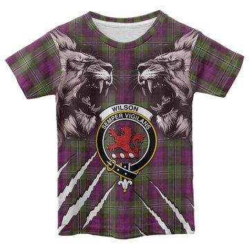 Wilson Tartan Crest Kid T-shirt Ferocious Lion Style