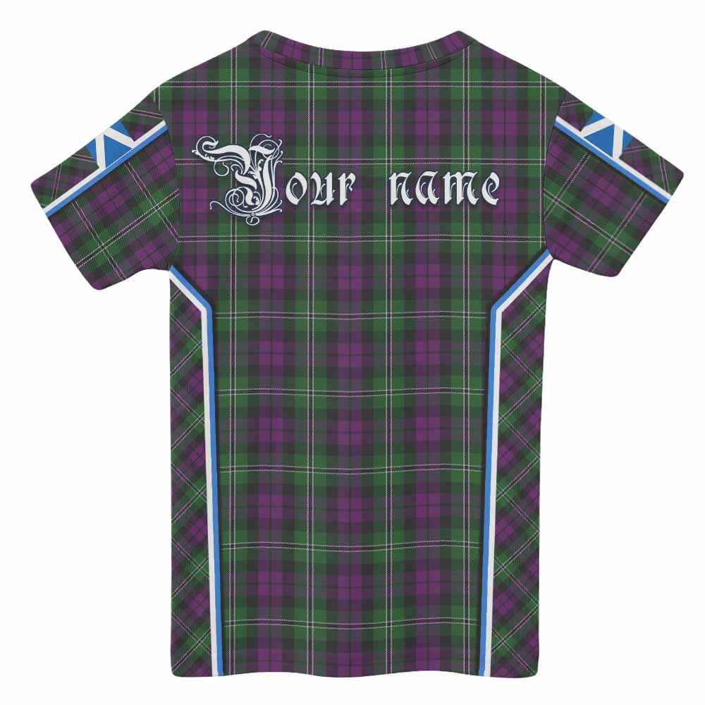 Wilson Tartan Crest Kid T-shirt Scotland Coat of Arm Flag Style - Tartan Vibes Clothing