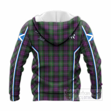 Wilson Tartan Crest Knitted Hoodie Scotland Coat of Arm Flag Style - Tartan Vibes Clothing
