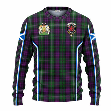 Wilson Tartan Crest Knitted Sweater Scotland Coat of Arm Flag Style - Tartan Vibes Clothing