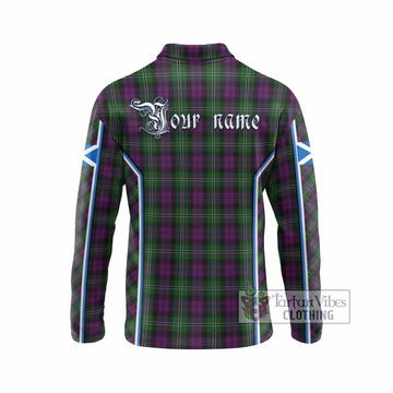 Wilson Tartan Crest Long Sleeve Polo Shirt Scotland Coat of Arm Flag Style - Tartan Vibes Clothing