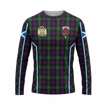 Wilson Tartan Crest Long Sleeve T-Shirt Scotland Coat of Arm Flag Style - Tartan Vibes Clothing