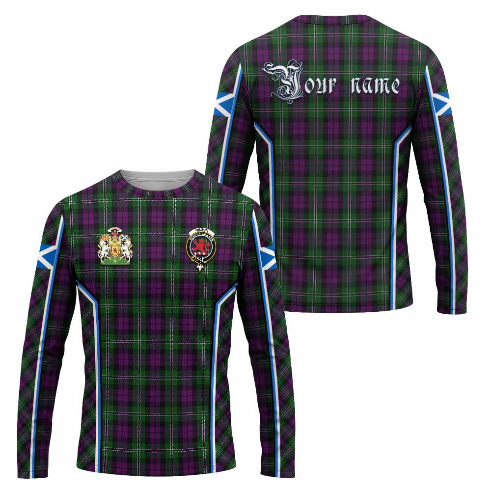 Wilson Tartan Crest Long Sleeve T-Shirt Scotland Coat of Arm Flag Style - Tartan Vibes Clothing