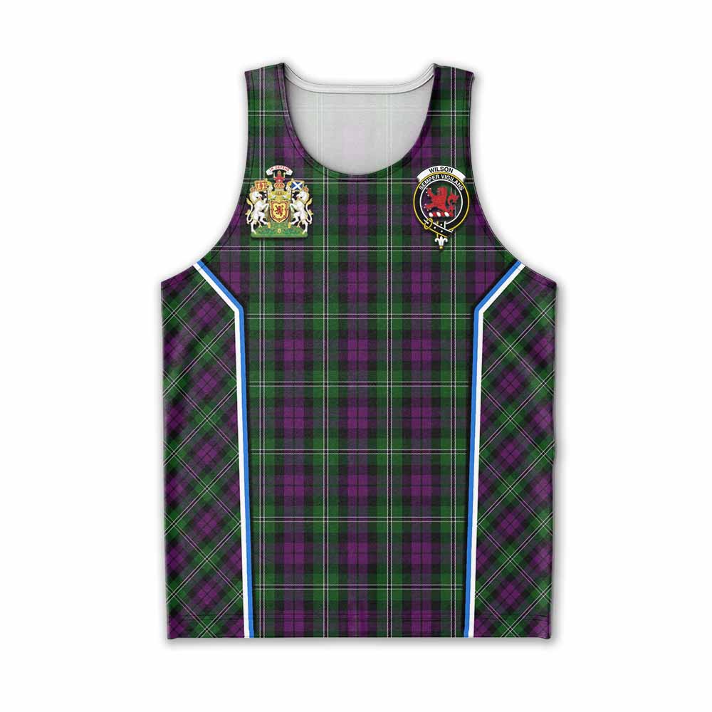 Wilson Tartan Crest Men Tank Top Scotland Coat of Arm Flag Style - Tartan Vibes Clothing