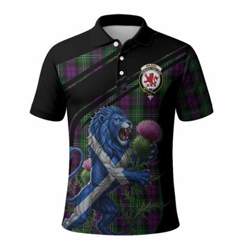 Wilson Tartan Crest Polo Shirt Scottish Lion Rampant Thistle Kid - Tartan Vibes Clothing