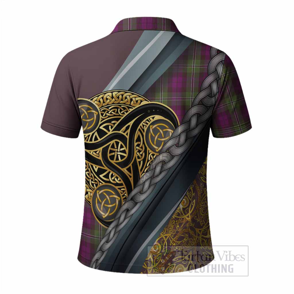 Wilson Tartan Crest Polo Shirt Scottish Triskele Celtic