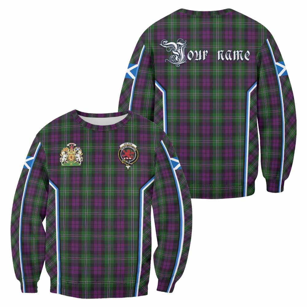Wilson Tartan Crest Sweatshirt Scotland Coat of Arm Flag Style - Tartan Vibes Clothing