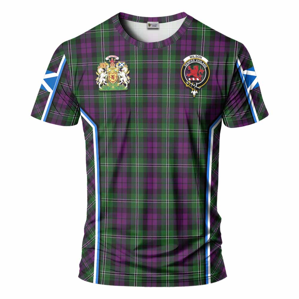 Wilson Tartan Crest T-shirt Scotland Coat of Arm Flag Style - Tartan Vibes Clothing