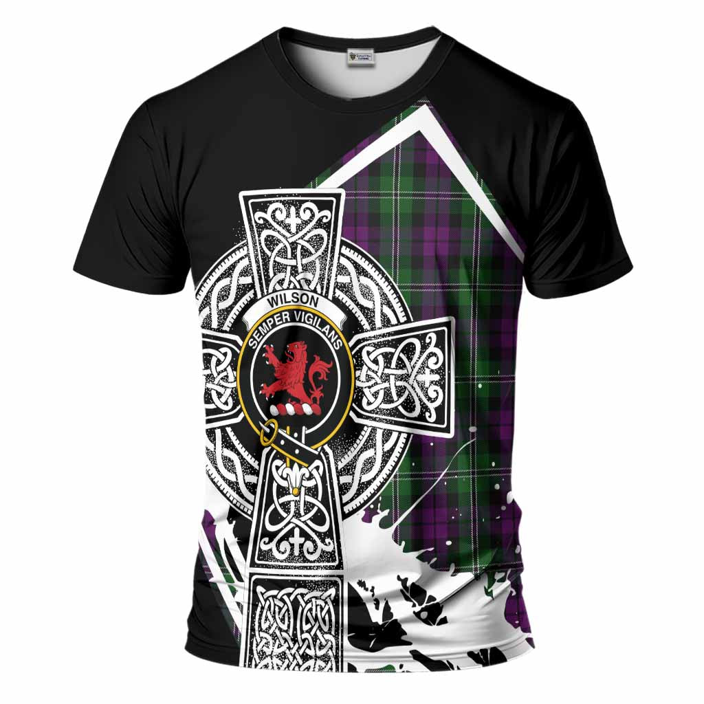Wilson Tartan Crest T-Shirt Scottish Celtic Cross Heritage Kid's Shirt - Tartan Vibes Clothing
