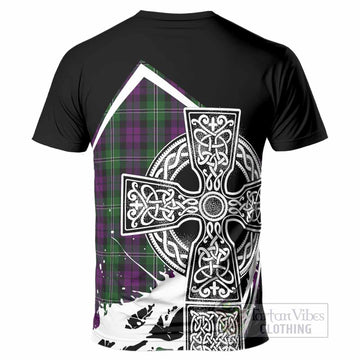 Wilson Tartan Crest T-Shirt Scottish Celtic Cross Heritage