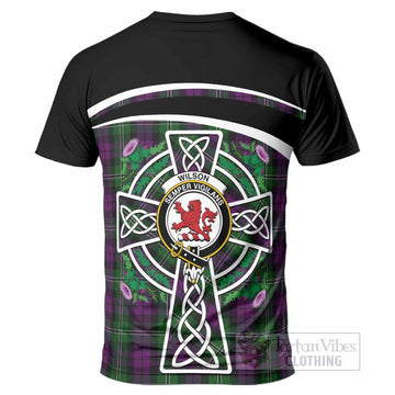 Wilson Tartan Crest T-Shirt Scottish Thistle Celtic Cross Alba Gu Brath
