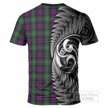 Wilson Tartan Crest T-Shirt With New Zealand Silver Fern Maori Koru