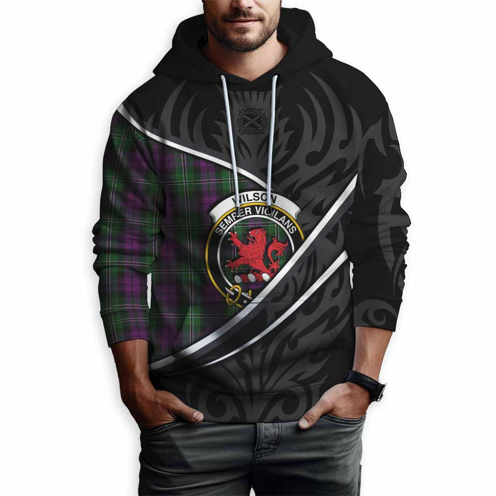Wilson Tartan Family Crest Hoodie Celtic Scottish Thistle Floral - Tartan Vibes Clothing