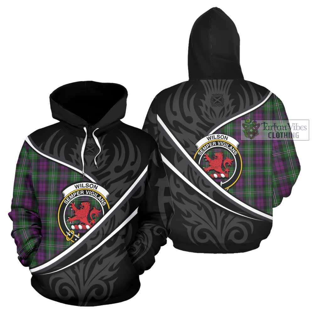 Wilson Tartan Family Crest Hoodie Celtic Scottish Thistle Floral - Tartan Vibes Clothing