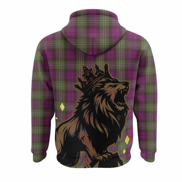 Wilson Tartan Family Crest Hoodie Crowned Lion Roaring