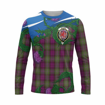 Wilson Tartan Family Crest Long Sleeve T-Shirt Thistle in Minimalism