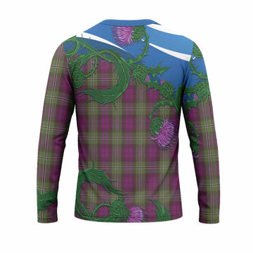 Wilson Tartan Family Crest Long Sleeve T-Shirt Thistle in Minimalism