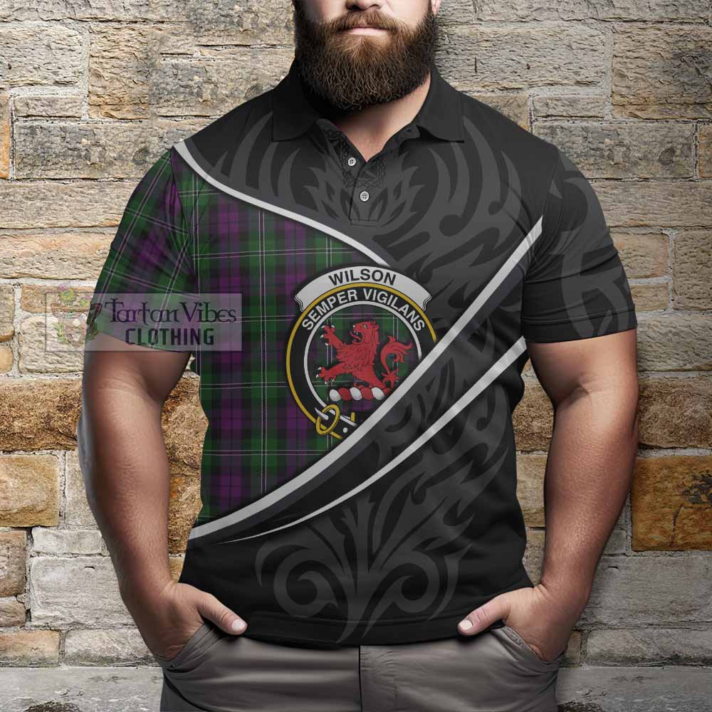Wilson Tartan Family Crest Polo Shirt Celtic Scottish Thistle Floral - Tartan Vibes Clothing