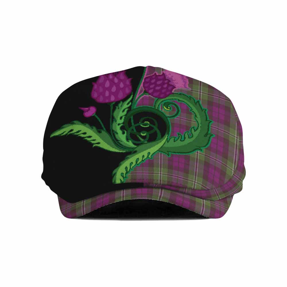 Wilson Tartan Flat Cap, Jeff Cap Traditional Scottish Thistle