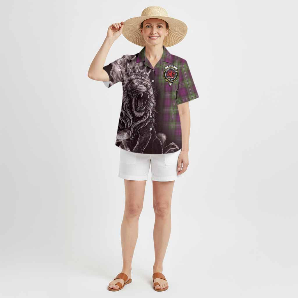 Wilson Tartan Hawaiian Shirt Roaring Lion Heritage